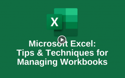 Online Excel Training: Tips & Techniques For Managing Workbooks